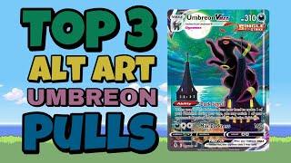 *TOP 3* ALT ART UMBREON VMAX PULLS! (Evolving Skies)