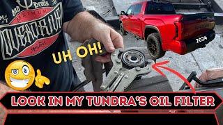 IS MY TUNDRA OIL FILTER FULL OF METAL? FIRST LOF, 1500 MILES, 2024 TOYOTA