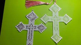 Free Standing Cross Bookmark - Stitchin With Sue