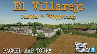 FS22 “EL VILLAREJO” (HEAVILY CUSTOMISED) NEW MOD MAP, TOUR! | Farming Simulator 22 (Review) PS5.