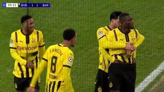 Serhou Guirassy Goal - Borussia Dortmund vs Barcelona (2-3), All Goals Results/Extended Highlights