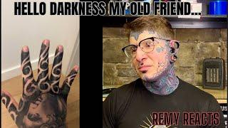 Remy Reacts to Blackwork fingers  #ink #inked #tattoo