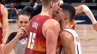 Nikola Jokic & Devin Booker go face-to-face after that play & Jokic gets ejected  Suns vs Nuggets