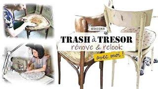 trash à trésor 3| upcycling chaise en bois & diy galette de chaise 》 je rénove & relook style shabby