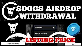 DOGS Airdrop  Withdrawal  - See This Now Before Selling Your $DOGS Token | Dogs Claim