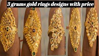 Latest gold rings designs for women 2024//ladies finger rings designs in gold//3 grams gold rings