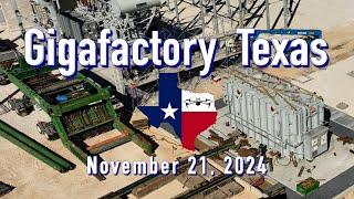 "New Large Transformer arrives"  Tesla Gigafactory Texas. 11/21/2024  9:33AM