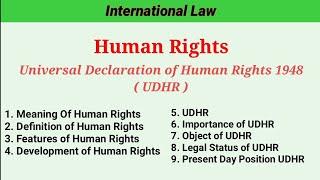 International Human Rights | Universal Declaration of Human Rights 1948 |Human Rights Law & Practice