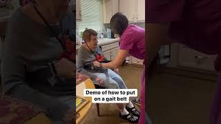 Demo of how to use a gait belt #physicaltherapy #transfers #gaitbelt