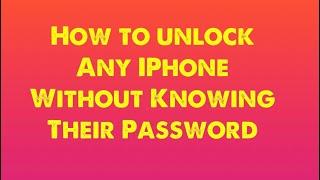 iPhone 12 - How to unlock any iPhone without knowing the password