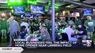 Local businesses near Lambeau Field feel the impact of Packers home opener