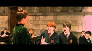 Harry Potter and the Philosopher's Stone - Harry and Ron are late for McGonagall's class (HD)