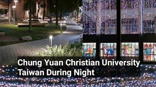 Chung Yuan Christian University during night (CYCU Taiwan)