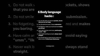 6 Body language hacks you must know