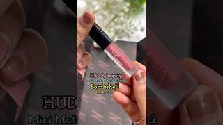 HUDA BEAUTY Mini Matte Liquid Lipstick - Bombshell honest Review | Matte lipstick lovers