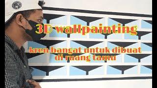 3D wallpainting| 3D wallpaper| Kren dan gampang bangat, memperindah ruang tamu & kamar tidur