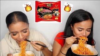 NUCLEAR FIRE: SPICY NOODLE CHALLENGE  | Osh and Akela