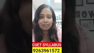 CUET 2025: Important Information about CUET 2025 SYLLABUS 