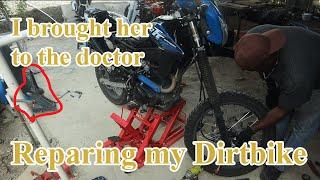 Repairing my akt 250 Dirt Bike - (brand new) | Storyboy Vlogs