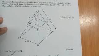 KCSE 2019 - VOLUME OF A FRUSTRUM - 10 MARKS