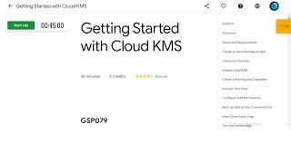 Getting Started with Cloud KMS | Qwiklabs GSP079