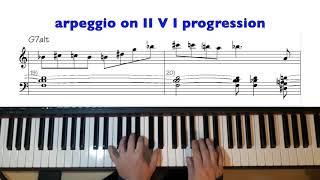 Arpeggio on II V I progression - with score