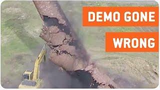 Smokestack Demolition Falls On Tractor 2020