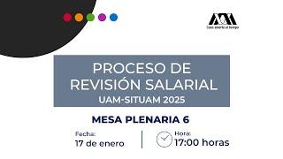 Mesa Plenaria 6. Revisión salarial UAM-SITUAM 2025