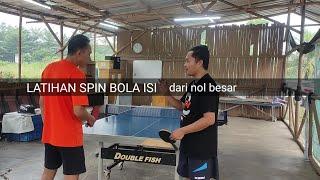 latihan teknik spin bola isi tenis meja