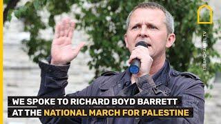 Irish politician Richard Boyd Barrett at the London Palestine march