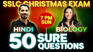 SSLC Biology & Hindi Christmas Exam | Sure Questions | Exam Winner SSLC