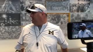 Greg Frey discusses Michigan's OL, spring ball