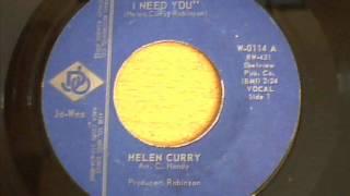 helen curry  - i want you, i need you