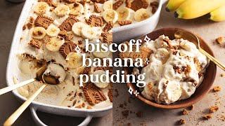 Biscoff Banana Pudding  EASY no-bake dessert recipe