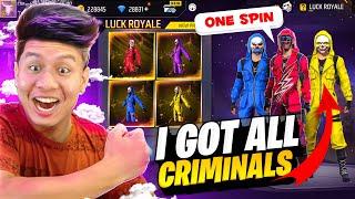 OMG I Got Super Rare Red Neon & All Criminal Bundles in My 86 Level V Badge ID  Garena Free Fire