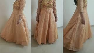 floor length gown cutting stitching very easy step /Reetu home style