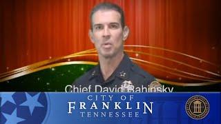 Holiday Greetings from City of Franklin, TN Police Chief David Rahinsky