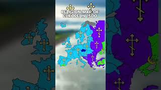 Religion map of Europe in 1500 #shorts #mapper #history #geography #europe #country #russia #maps