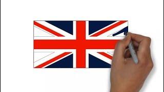 HOW TO DRAW UNITED KINGDOM FLAG