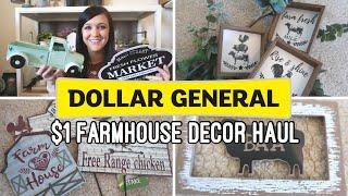 NEW $1 Dollar General Haul | Farmhouse Home Decor Haul