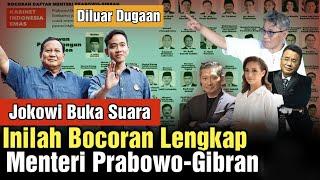 Jokowi Buka Suara! Inilah Bocoran Lengkap Kabinet Prabowo-Gibran