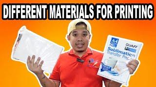 DIFFERENT MATERIALS FOR PRINTING | The Printing Shock | Marlon Ubaldo