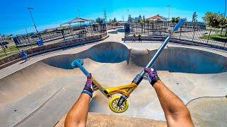 Scooter at BIGGEST SKATEPARK IN CALIFORNIA