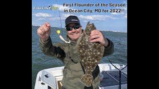 First Flounder of 2022 for Ocean City, MD - In the WIND!!