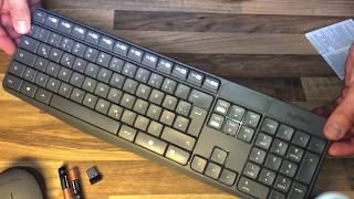 Logitech MK345 Wireless Combo – Full-sized Keyboard + Right-Handed Mouse unboxing and instructions