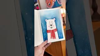 Easy watercolor polar bear