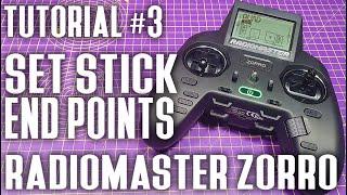 RadioMaster Zorro Tutorial - Setting the channel and stick end points in Betaflight