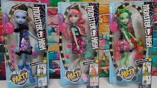 Monster High Party Ghouls Abbey Bominable Rochelle Goyle & Venus McFlytrap Dolls