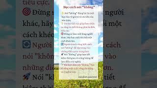 Học cách nói không #CânBằngCuộcSống #TônTrọngBảnThân #LearnToSayNo
