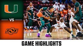 Miami vs. Oklahoma State Game Highlights | 2024-25 ACC Men's Basketball